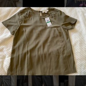 Army Green Michael Kors Top
